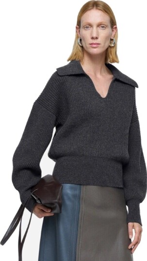 Joseph Open nk ls new cardigan stitch rws L grå dame Joseph Open nk ls new cardigan stitch rws L grå dame