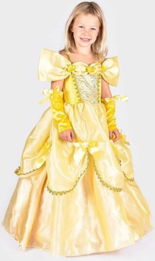 Den Goda Fen Prinsessekjole 98–104cm Gul