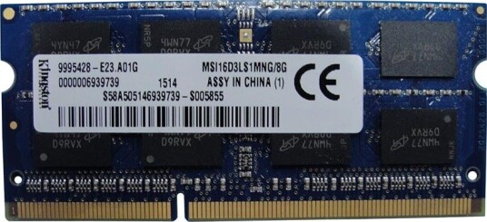 Rebuild IT MSI16D3LS1MNG/8G Kingston 8GB PC3L-12800 DDR3-1600MHz non-ECC Unbuffered 204-Pin
