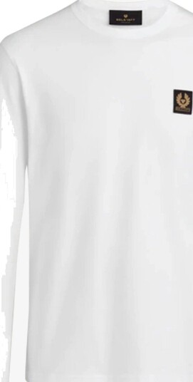 Belstaff Belstaff Long Sleeved T Shirt Silver Birch White L
