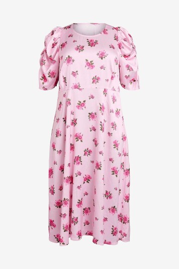 Zizzi   Kjole mMona 1/2 Midi Dress   Rosa