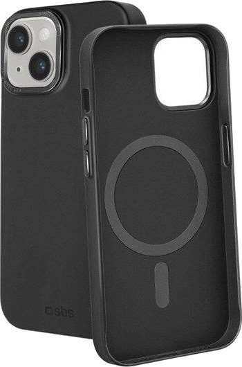 SBS Hard cover with MagSafe charging with button covers and metal camera hole for iPhone 14/13 - Black