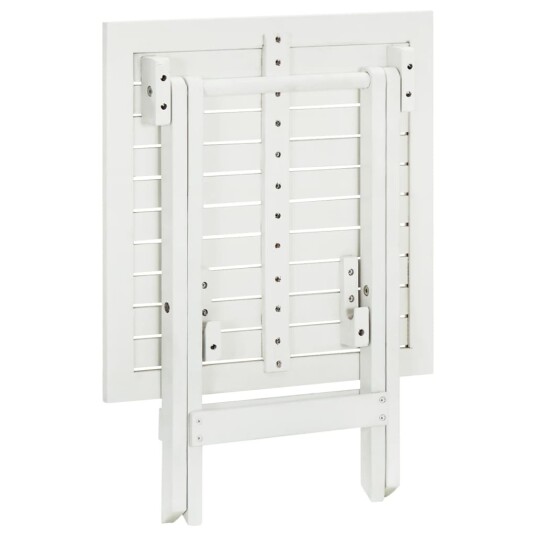 vidaXL Bistrobord hvit 46x46x47 cm heltre akasie