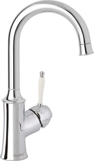 Damixa Tradition servantbatteri Med bunnventil, Krom