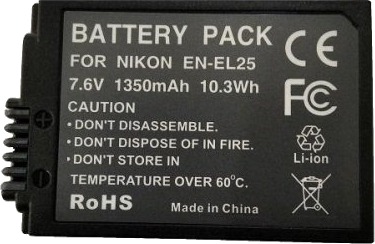 Extra Digital Batteri til Nikon EN-EL25, 1350mAh