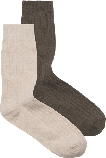 Jack & Jones Jacdeluxe Socks 2 Pack Beige ONE SIZE