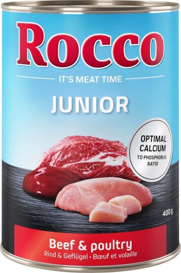 Rocco Våtfôr Junior Med Kalsium Okse 12 X 400 G
