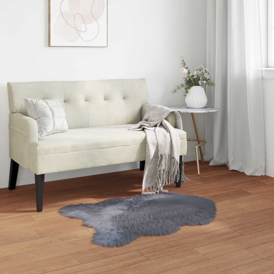 Faux Skinnmatte Tafalla Antrasitt 50 x 80 cm Polyester