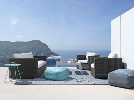 Cane line Chester Fodskammel Polyrattan Grafit Cane line Chester Fodskammel Polyrattan Grafit