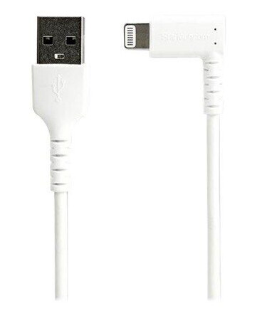 StarTech 1m Vinklet Lightning til USB Kabel - MFI Sertifisert - Hvit