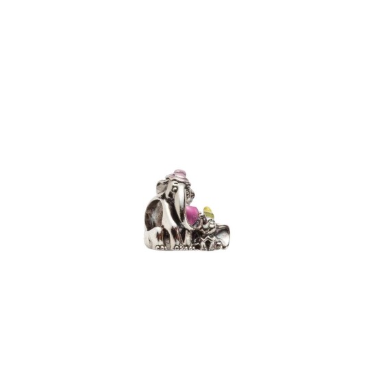 Pandora Disney Dumbo And Mum Sterling Silver Charm With Pink And Yellow Enamel - Silver - ONE SIZE Pandora Disney Dumbo And Mum Sterling Silver Charm With Pink And Yellow Enamel - Silver - ONE SIZE