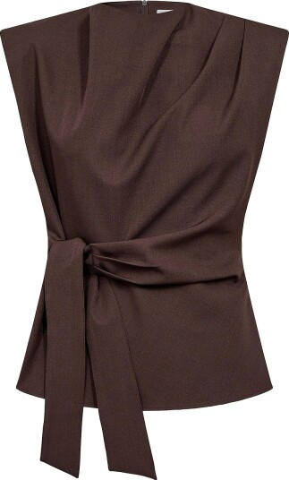 co’couture Bluse LunaCC Pleat Top Brun