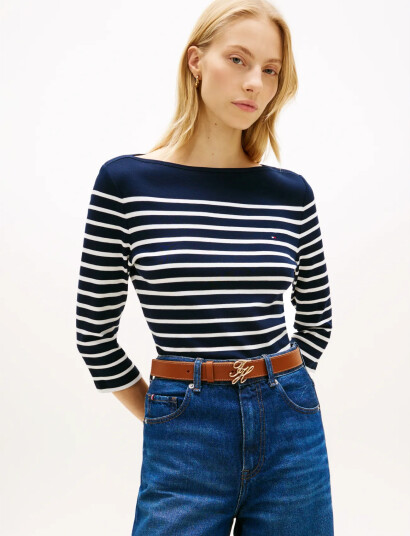 Tommy Hilfiger New Cody Slim Boat Nk 3/4Slv Navy XXS Tommy Hilfiger New Cody Slim Boat Nk 3/4Slv Navy XXS
