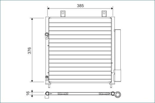 Kondensator VALEO 822600 Kondensator VALEO 822600