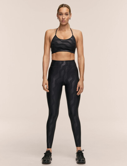 Casall Heat Printed High Waist Tights   Black   XS