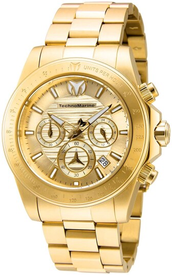 Technomarine Herreklokke TM 219004 Gulltonet/Gulltonet stål Ø42 mm Technomarine Herreklokke TM 219004 Gulltonet/Gulltonet stål Ø42 mm