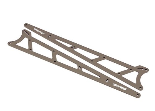 Traxxas 9462 Side Plates Wheelie Bar Alu Charcoal Gray Drag Slas
