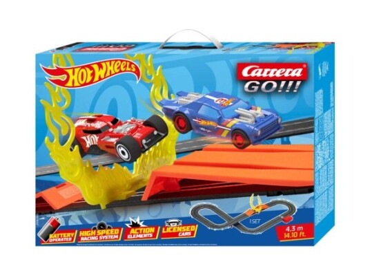 Carrera Go!!! Hot Wheels Racingkjøretøy Og Banesett 5 År Flerfarget