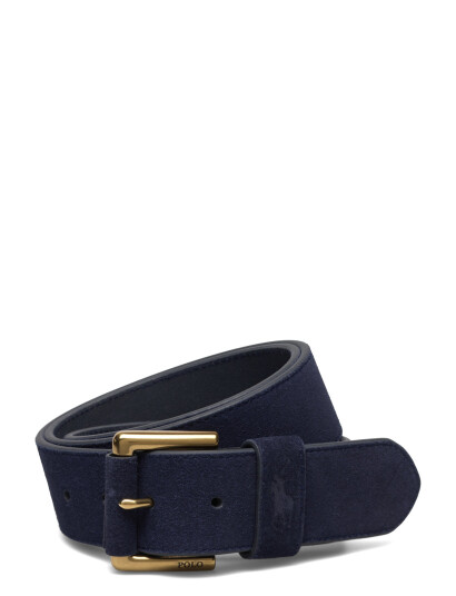 Polo Ralph Lauren Signature Pony Suede Belt Navy 34 Polo Ralph Lauren Signature Pony Suede Belt Navy 34