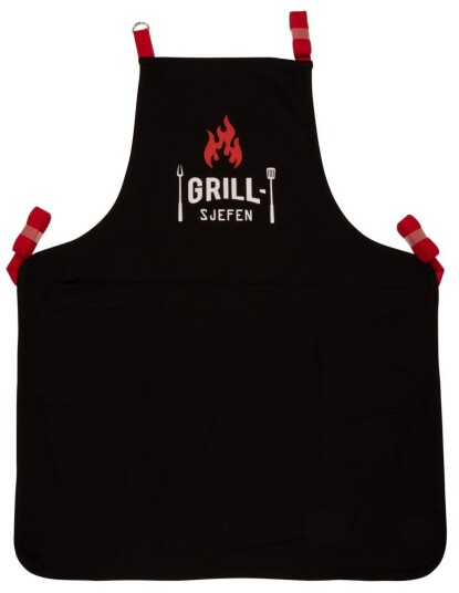 Forkle 70x90cm sort Grillsjefen