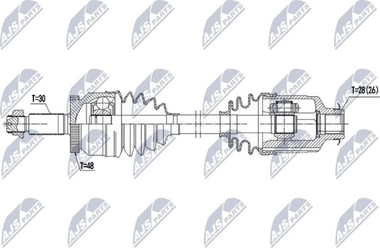 NTY NPW HY 643 Drivaksel