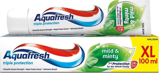 Aquafresh Triple Protection Mild & Minty Tannkrem 100 ml.