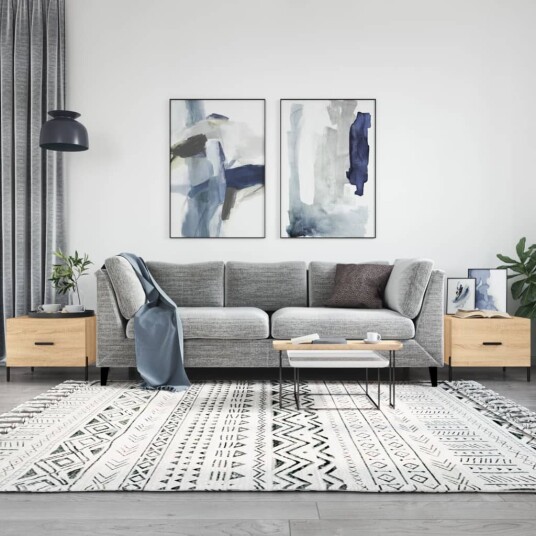 Salongbord 2 stk sonoma eik 50x50x40 cm konstruert tre 8720845428808