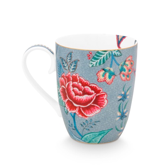PIP Studio Flower Festival krus 35 cl 2 pakning blå