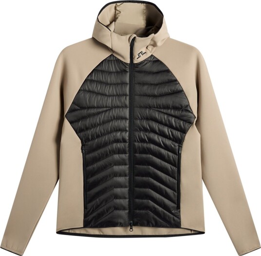 J.Lindeberg Heyden Quilt Hybrid Hood Golfjakke herre Brindle Medium