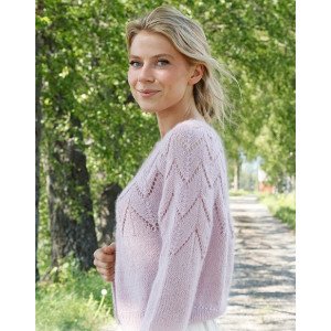 Wishing Well Cardigan by DROPS Design Cardigan Strikkeoppskrift str. Small