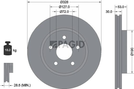 PAGID 54845NC Bremseskive PAGID 54845NC Bremseskive
