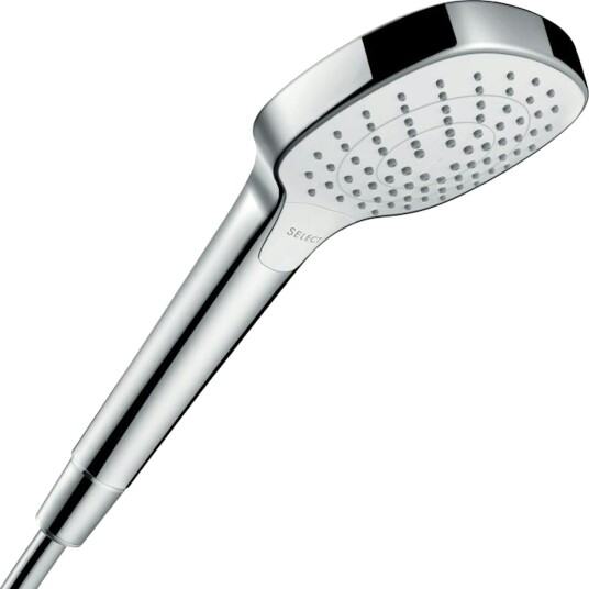 Hansgrohe Croma Select E Vario hånddusj Med 3 stråletyper, Hvit/Krom