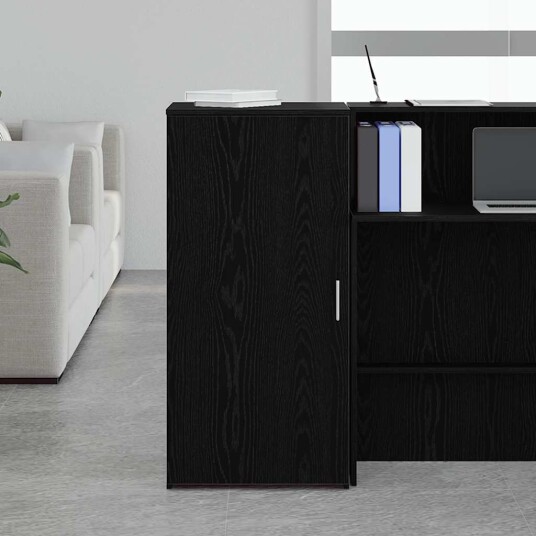 Oppbevaringsskap svart 50x45x103,5 cm konstruert tre 8721158658807