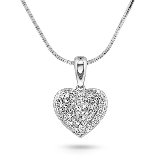Clara by Gullfunn, Smykke i 375 hvitt gull med diamanter 0,25 ct