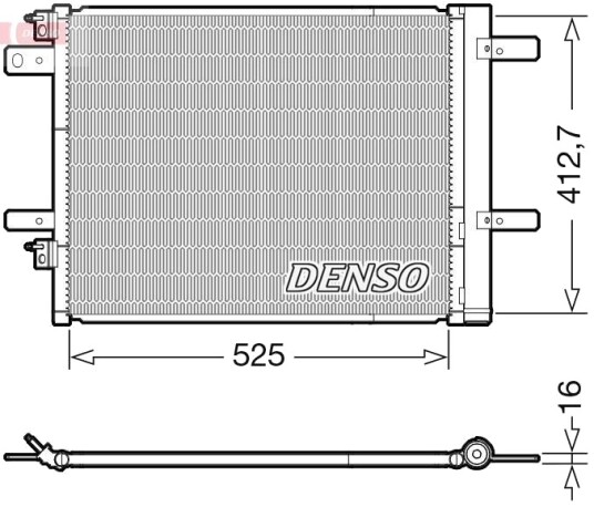 Kondensator, klimaanlegg DENSO DCN21022