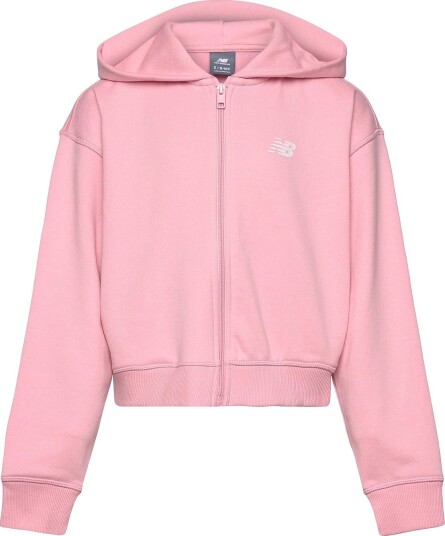 New Balance 9060 Graphic Cropped Zip Thru Hoodie   PINK CHALK   164