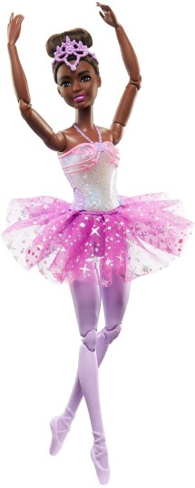 Barbie Doll Magical Ballerina Black Hair Light-Up Feature
