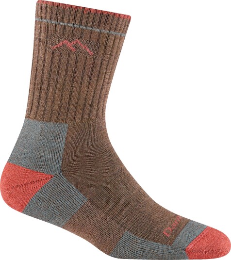 Darn Tough Women's Hiker Micro Crew Midweight Hiking Sock Cushion Bark 38 41