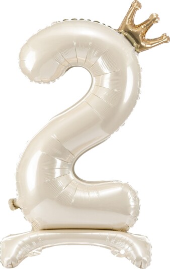 Partydeco Tallballong Stående Kremhvit Tall 2 FB126S-2-079J