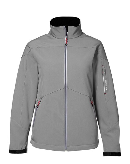 ID Softshell, kontrast Jakke til Dame Grå