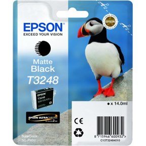 Epson T3248 MBK blekkpatron - C13T32484010 Original - Matte Svart 14 ml Epson T3248 MBK blekkpatron - C13T32484010 Original - Matte Svart 14 ml