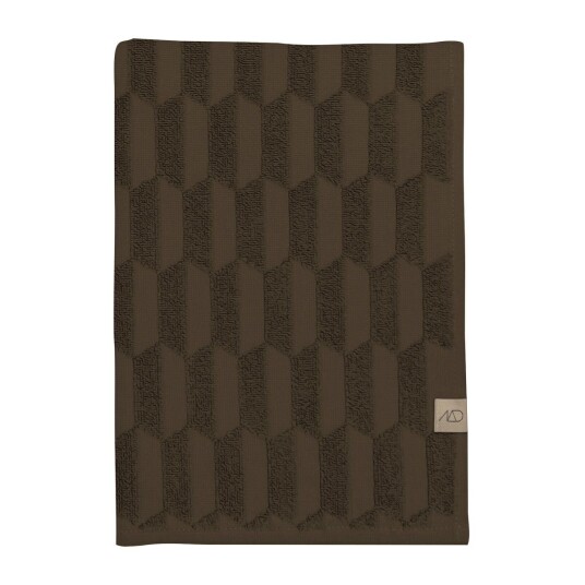 Mette Ditmer Geo håndkle 50 x 95 cm Chocolate