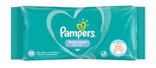 Pampers Fresh Clean 8001841041360 Våtserviett For Baby Dermatologisk Testet Allergivennlig Nøytral Ph