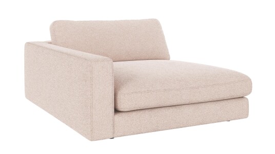 Rowico Home Duncan 1,5 seters sjeselong V Lys beige Max 1 129 x 150 x 78 cm Beige