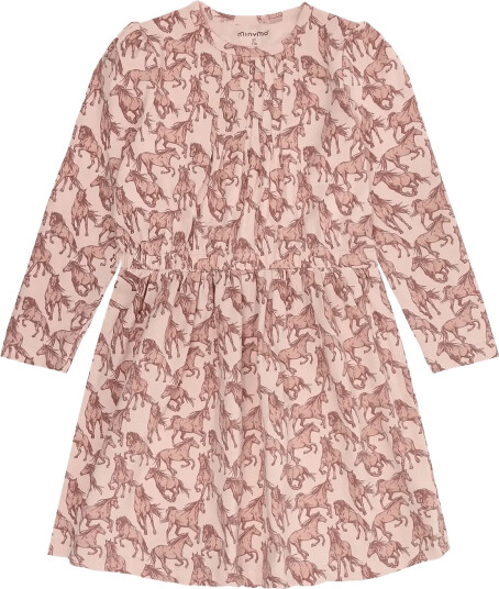 Minymo Dress Ls Aop Pink 110