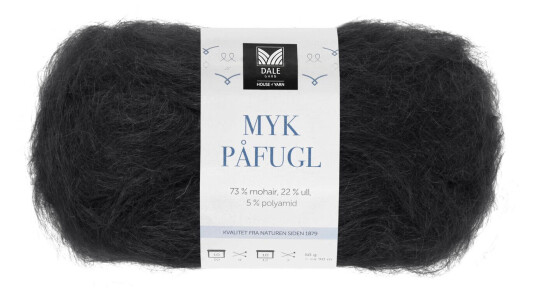 Dale Garn Dale Myk Påfugl 0090 Svart