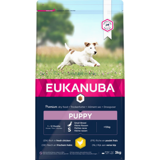 Dog Puppy Small 3 kg Hund Hundefôr Tørrfôr Eukanuba