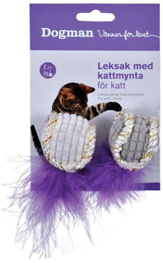Dogman Ball Med Fjær 2-Pack