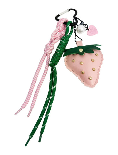 Pipol"s Bazaar Bag Charm Pink Strawberry Pink ONE SIZE