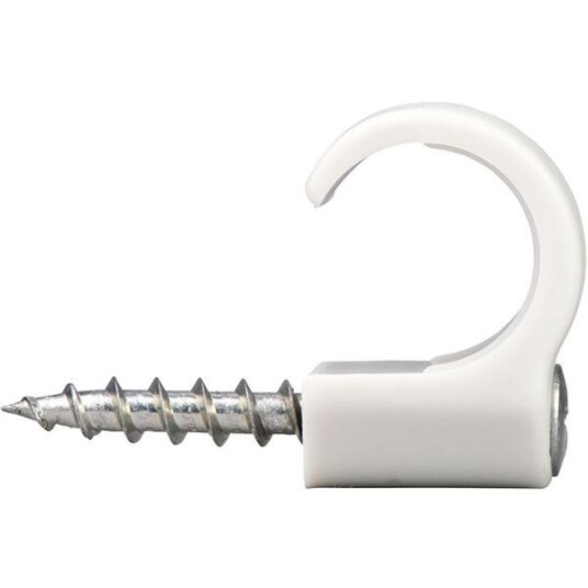 Schneider Electric 2190051 Skrueklips TCS, 22–26 mm, hvit, 50-pakning